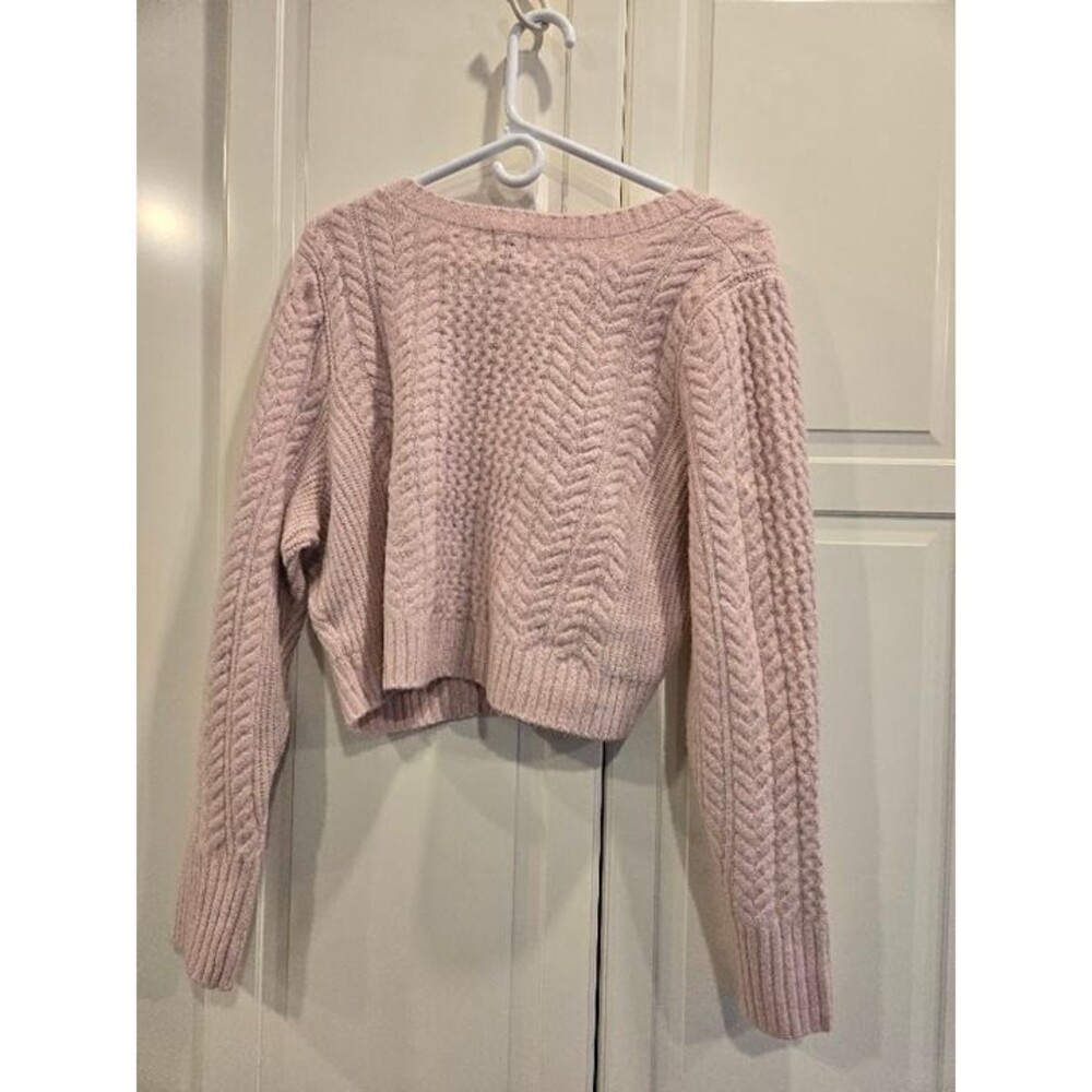 A New Day Long Sleeve Bow Cardigan Sweater -Pink - Womens XL - NEW - Picture 4 of 4